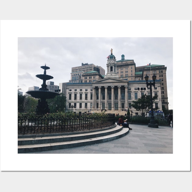 Downtown Brooklyn Courthouse Grey Skies Wall Art by offdutyplaces